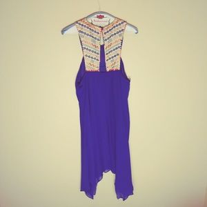 City Studio Womens Large Sleeveless Blue Dress